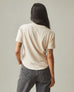 Women's Hemp Jersey Crew Tee - Almond Peach
